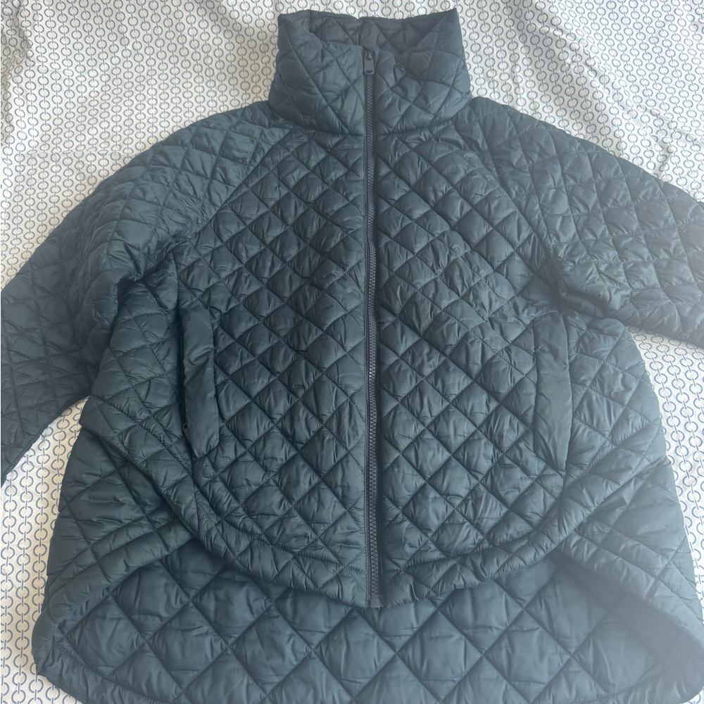 Athleta Black Quilted Puffer Jacket